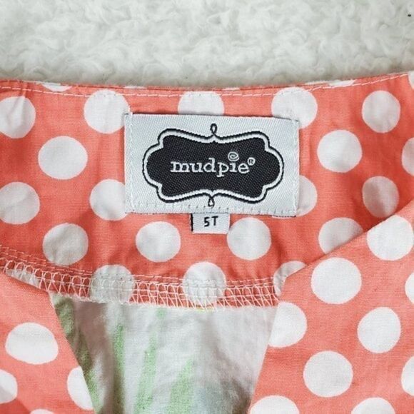 MUD PIE FLAMINGO TROPICAL CAFTAN POM POM TRIM 5T - Picture 11 of 11